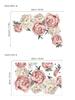 Flor de Peonía sala de estar dormitorio pasillo decoración del hogar pegatinas de pared de fondo generación transfronteriza AliExpress