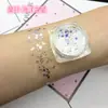 Chica Sirena Polvo de Escamas de Pez Estrella y Luna Flash de Actuación Flash de Escenario Maquillaje Chica Suave COS Aplicar Gel para Uñas