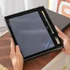 Cuaderno de banda A5 de piel de oveja para empresa, se puede imprimir logo, cuero suave de alta calidad, diario exquisito, libro para conferencias de trabajo