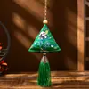 Bolsita de Panda Zongzi para el Festival del Bote del Dragón, Bolsita de Incienso de Artemisa, Colgante Triangular, Accesorio para Coche que Atrae Buena Suerte y Riqueza, Regalo Portátil