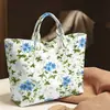 Plataforma independente Temu transfronteiriça nova bolsa de mão à prova d'água PVC+lona para o dia a dia portátil bolsa de ombro bolsa tote