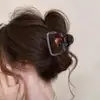 Presilha de Cabelo de Luxo Leve para Cabelos Finos, Presilha de Tubarão Florzinha Fofa Nova 2026, Pinça de Cabelo Grande de Acrílico para Mulheres