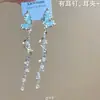 Pendientes nuevos de lujo con borlas de mariposa y diseño de hadas súper caídas, largos, elegantes y fríos, ligeros y de alta gama.