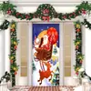 Adesivo de porta de Natal transfronteiriço da Amazon Capa de porta do Papai Noel Decoração de festa de Ano Novo Banner de porta Capa de porta