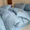 Nuevo Juego de Lujo Ligero de Jacquard 100% Algodón de Cuatro Piezas Ropa de Cama de Algodón Puro Sábana Universal para las Cuatro Estaciones Funda de Edredón Funda de Almohada Juego de Tres Piezas Sábana Ajustable