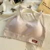 Ropa interior para adolescentes para el período de desarrollo, Chaleco deportivo para estudiantes, Sujetador de espalda descubierta de belleza sin cables, Sujetador tipo camisola con copa integrada fija, Delgado