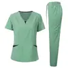 Ropa Lavable para Hombres y Mujeres, Pantalones Largos de Manga Corta, Traje de Fregar para Cuidado Bucal de Mascotas, Ropa de Trabajo para Doctor, Ropa Médica Absorbente de Sudor