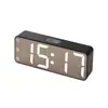 Reloj despertador de estilo escandinavo con textura blanca, reloj rectangular simple con números grandes, 83.3 kg, grupos de relojes despertador, reloj digital Ins