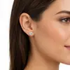 Novos Produtos Transfronteiriços Europeus e Americanos, Versáteis e Estilosos, Cravejados com Zircônia de 6, 8, 10mm, Brincos Simples e Modernos para Estudantes, Atacado para Mulheres