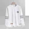 Moletom Grosso Outono e Inverno Masculino Casual Gola Redonda Pulôver Top Jaqueta Solta Versátil Camiseta Básica Manga Longa Quente