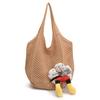 Bolso de Mano Tejido de Verano para Mujer, Bolso de Malla de Hombro Moderno y Elegante para Viajes a la Playa, Tejido de Paja