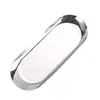 Prato Oval de Aço Inoxidável Estilo Coreano Bandeja para Lanches Prato para Joias Pratos Bandeja Pequena Utensílios de Cozinha