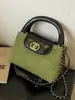 Bolso de Mano Transfronterizo de Rejilla de Diamantes Retro 2026 Nuevo Bolso de Hombro Único con Cadena Cruzado Bolso de Mano Pequeño Simple para Mujer