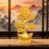 Árvore da Dinheiro de Liga Metálica Rotativa de Venda Direta de Fábrica com Moedas de Cobre e Moedas de Ouro para Decoração de Escritório, Casa e Loja
