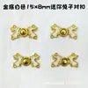 Botones de cierre de mini conejo, broches de presión de metal recubiertos de resina para muñecas BJD de algodón, chalecos para ropa de muñecas, accesorios de bricolaje