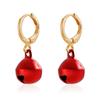 Aretes colgantes de campana de Navidad de viento ins de joyería transfronteriza de Europa y Estados Unidos, aretes de campana coloridos para mujer, regalo de Año Nuevo