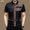 2025 Nuevo Botón Estampado Digital 3D Moda Transfronteriza Moda Masculina Europea y Americana Camisa de Cuello de Solapa a Cuadros Ajustada para Hombre