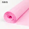 Papel crepom material feito à mão rosa de papel origami embalagem de buquê espessa ferramentas de fabricação diy papel plissado colorido