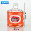 Nueva Botella de Vino de Frutas Diamante Creativa Puesto Botella de Jugo Botella de Bebida Botella de Café de Extracción en Frío Vidrio Transparente Botella Vacía