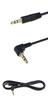 Cable de audio estéreo de 3,5 mm (macho a macho), codo recto, tres secciones, chapado en oro, para auriculares.