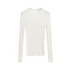 Z438-2025 Nova Malha Sexy Fashionável de Manga Longa para Mulheres Estilo Europeu e Americano Sexy Gola Redonda Slim Malha Ajustada
