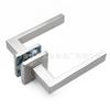 Fabricante de aço inoxidável tubo quadrado oco maçaneta de porta fechada quadrada dividida punho quadrado de madeira da porta puxador quadrado