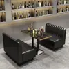 Conjunto de Mesa e Cadeiras para Café Bar Lounge, Taverna, Comida Ocidental, Churrasco, Loja de Chá com Leite, Sofá, Booth de Jantar Lazer Retrô
