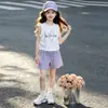 Conjunto de Verano para Niñas 2026 Nuevo Elegante Ligero Estilo Coreano Chaleco y Shorts Deportivos Conjunto de Dos Piezas para Niños Mayores