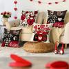 Funda de almohada para el Día de San Valentín Amazon Comercio exterior Transfronteriza Imitación de lino Decoración de boda para el Día de San Valentín Funda de cojín Funda de almohada de amor