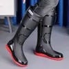 Botas de Chuva Longas Masculinas Plus Size Antiderrapantes Impermeáveis Espessadas Quentes Resistentes ao Desgaste Botas de Chuva Botas de Pesca Calçados Aquáticos Botas de Chuva