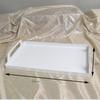 Venta al por mayor Hierro Blanco Adornos de Mesa de Postres Soporte de Exhibición Set Bandeja para Pastel Plato para Pastel de Cumpleaños Merienda para Té de la Tarde