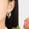 Corea del Sur Nuevos Pendientes de Línea Trenzada Simples Elegantes Versátiles Moda Sentido de Alta Gama Pendientes de Acero de Titanio Chapados en Oro