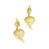 Brincos Femininos Clássicos com Franjas, de Aço Inoxidável com Textura Embossada Irregular em Forma de Gota d'Água, Moda Transfronteiriça, Versáteis