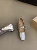 Diseño Estilo Coreano Sentido Estético Boca Poco Profunda Zapatos de Una Sola Capa Zapatos Pequeños de Cuero Zapatos de Mujer con Tacón Grueso Verano Nuevo Estilo Francés Retro Zapatos Mary Jane Plateados
