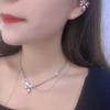 Doce arco da menina pingente borla clavícula cadeia osso da orelha clipe feminino doce moda legal todos- combinar brincos colar