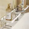 Prateleira de torneira vertical, uma solução de armazenamento minimalista e elegante para acessórios de banheiro, produtos de higiene pessoal e produtos de skincare