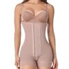 Corset de peça única plus size transfronteiriço com malha antiderrapante europeia e americana, peça de corpo em plástico, fecho de quatro fileiras, peça de corpo em plástico com abertura, feminino