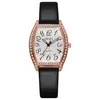2025 Nuevo Reloj de Cuarzo de Moda para Mujer Estilo Europeo y Americano con Forma de Barril Cubierto Completamente de Diamantes para Influencers de Tiktok Venta al por Mayor