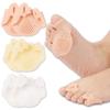 Separador de dedos para juanetes de tres agujeros con agujero, almohadilla de masaje con absorción de impactos engrosada en el centro del pie, manga ortopédica para hueso grande del pie