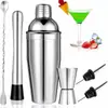 Kit de ferramentas de bartender em aço inoxidável para uso transfronteiriço, conjunto de 6 peças, coqueteleira de 750ml, conjunto completo de ferramentas de bartender de três estágios