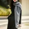 Nuevo Chal Coreano Otoño e Invierno 2024 100% Lana Pura Bufanda Cálida de Moda para Mujer con Bufanda de Estilo Relajado