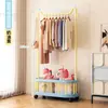 Cabideiro de Chão Estilo Dopamina para Quarto, Dormitório, Cômodo Pequeno da Casa, Armazenamento Móvel de Roupas e Secador