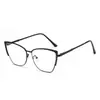 Óculos Fashion Cat-Eye Sem Grau Armações de Óculos Modernas Ultraleves Óculos Retro Fotocromáticos Anti-Luz Azul Óculos Metálicos Fotocromáticos Exportação