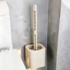 Suporte separado para escova de vaso sanitário, montado na parede, sem furos, sem cantos mortos, escova de limpeza de vaso sanitário doméstico de cabo longo