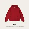 2025 Más Vendido Otoño Estilo Americano Básico Peso Pesado Felpa con Capucha Sudadera para Hombre Color Sólido Sudadera para Pareja Venta al por Mayor