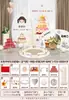 Montaje de Escena de Decoración para Primer Cumpleaños Estilo Coreano, Accesorios para Cumpleaños de Bebé Luna Llena y Cien Días, Fondo de Tablero de KT para Niños y Niñas