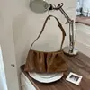 Bolso de verano 2026 para mujer, nuevo, blanco, plisado, tipo nube, para debajo del brazo, con textura, de nicho, versátil, para hombro y cruzado.