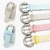 Estilo femenino y delicado cinturón de cuero decorado con encaje accesorio de cintura de flor de nicho atuendo de estudiante cinturón delgado versátil para mujer