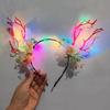 Nueva diadema luminosa de astas de Navidad luz intermitente Hada de las Flores tocado de alce Navidad con luz accesorios para el cabello de astas al por mayor