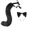 Nuevo Juguete de Cola Cosplay Orejas de Gato Set de Cola de Gato Estilo Japonés Zorro Hecho a Mano Accesorios para Catgirl Correas Diadema